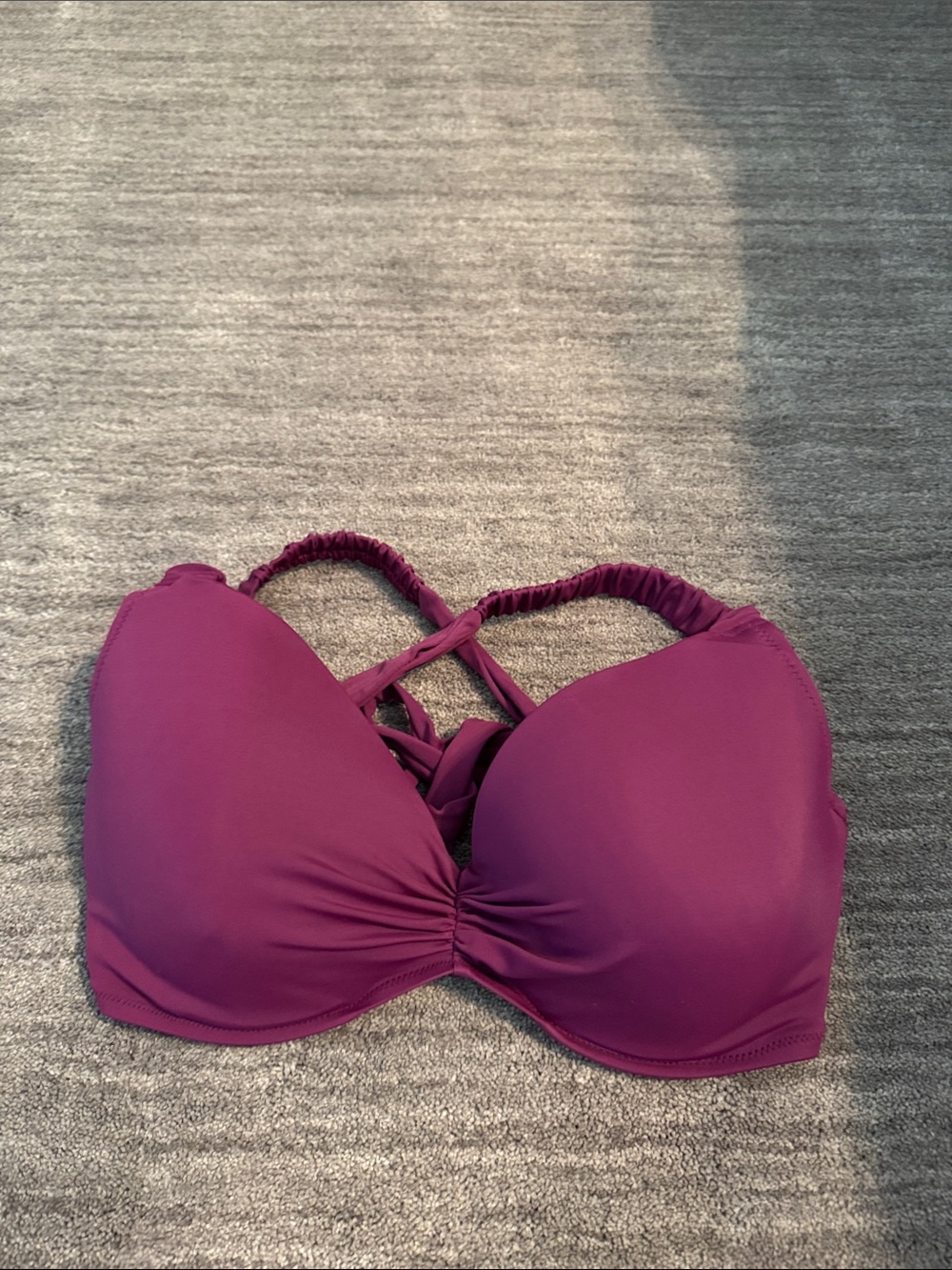 Shade & Shore Plum Ruffle Bikini Set - Picture 2 of 6